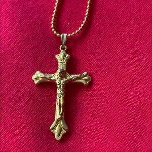 18Karat gold filled Crucifix Necklace